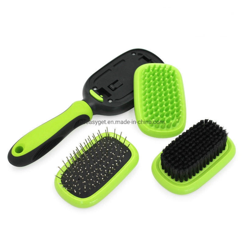 Pet Grooming Kit 5 in 1 Dog Hair Brush Cat Brush Bath/Bristle/Pin Brush Dog Deshedding Tool Dematting Comb for Dog and Cat with Long or Short Hair Esg12732