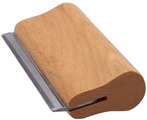 Bamboo Pet Wooden Groomer Groomer Brush, Deshedding Grooming Tool